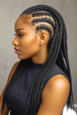 Chocolate Brown Jumbo Braids (Short Bob)